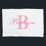 Pink Personalised Monogram Custom Pillow Case<br><div class="desc">Pink Personalised Monogram Custom Pillow Case</div>