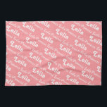 Pink Personalised name towel<br><div class="desc">write your own name in this towel by clicking the personalised button</div>