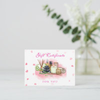 Pink Personalised photo Spa/Salon giftcertificate