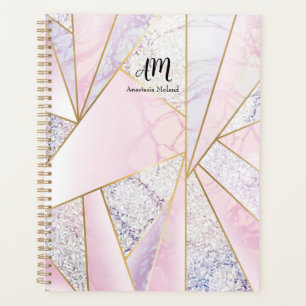 Pink Personalised Planner Modern business planner