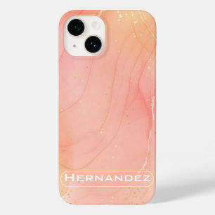 Pink  Personalised Stylish costom name Case-Mate iPhone 14 Case