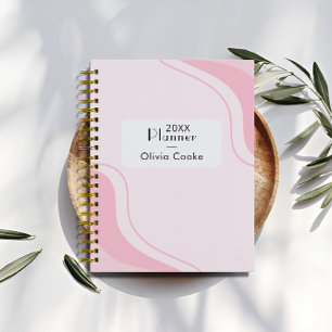 Pink Personalised Yearly Planner With Custom Name