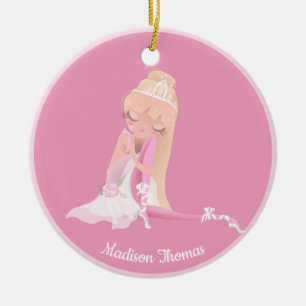 Pink Personalized Ballet Dancer Ceramic Ornament