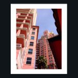 Pink Perspective: Art Deco Poster<br><div class="desc">Upward perspective. Art deco - pastel colours in South Florida. Photography by Minerva Bloom.</div>
