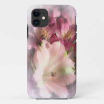 Pink Peruvian Lilies Floral Cell Phone Case