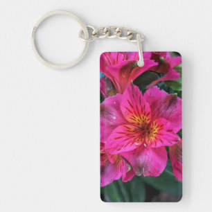 Pink Peruvian Lily Flowers-79408 Key Ring