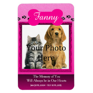 Pink Pet Memorial for Cats or Dogs Magnet