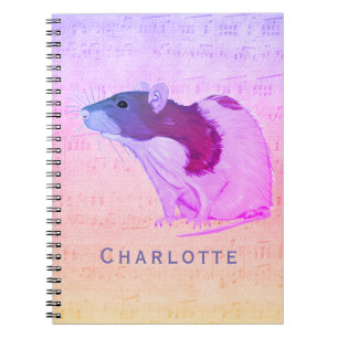 Pink Pet Rat Add Your Name Rat Notebook