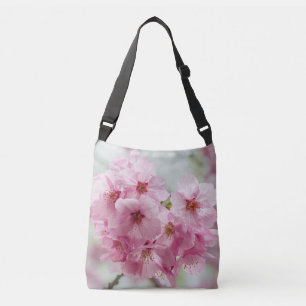 Pink Petal Elegance – Japanese Flower Art Crossbody Bag