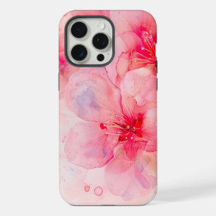 Pink Petal Elegance Watercolor iPhone 15 Pro Max Case