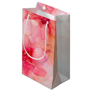 Pink Petal Elegance Watercolor Small Gift Bag