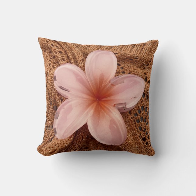 Pink Petal Pillow - Softly Beautiful" (Front)