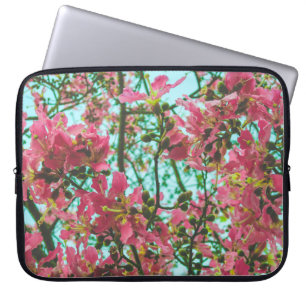PINK-PETALED FLOWERS LAPTOP SLEEVE