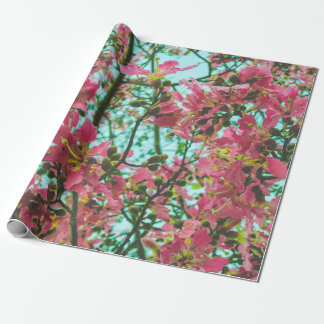 PINK-PETALED FLOWERS WRAPPING PAPER