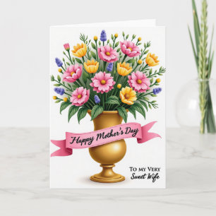 Pink Petaled Mothers Day Card