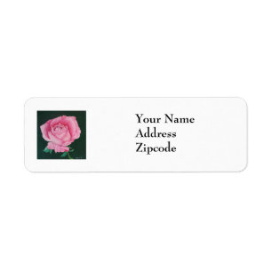 Pink Petals Address Label Return Address Label