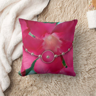 Pink Petals and Pearls Cushion