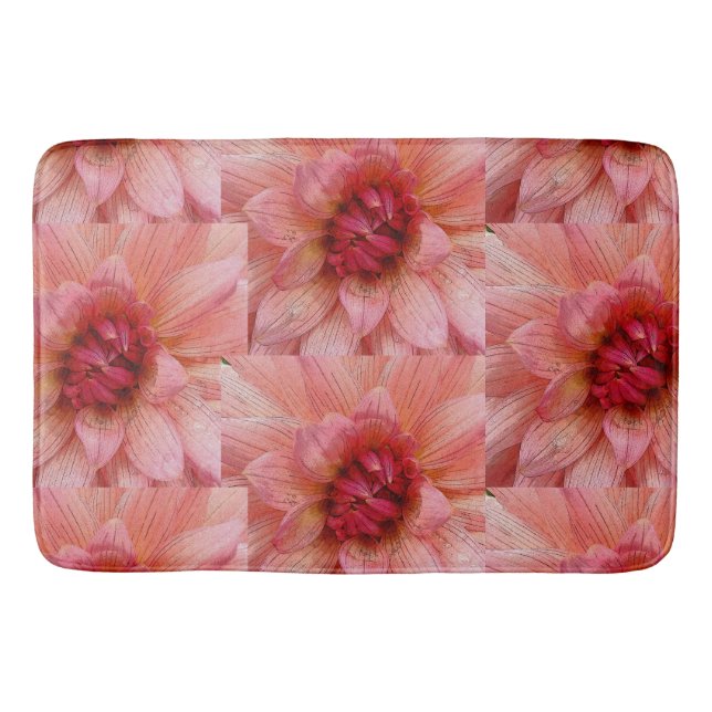 pink petals bath mat (Front)