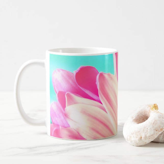 Pink Petals Coffee Mug (With Donut)