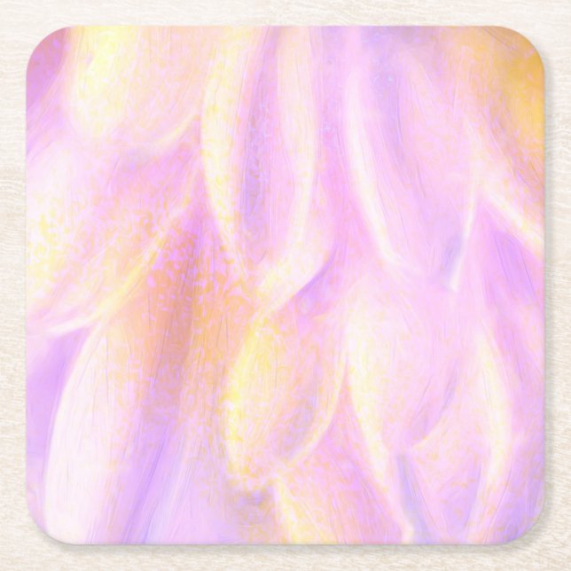Pink Petals Custom Square Coasters (Front)