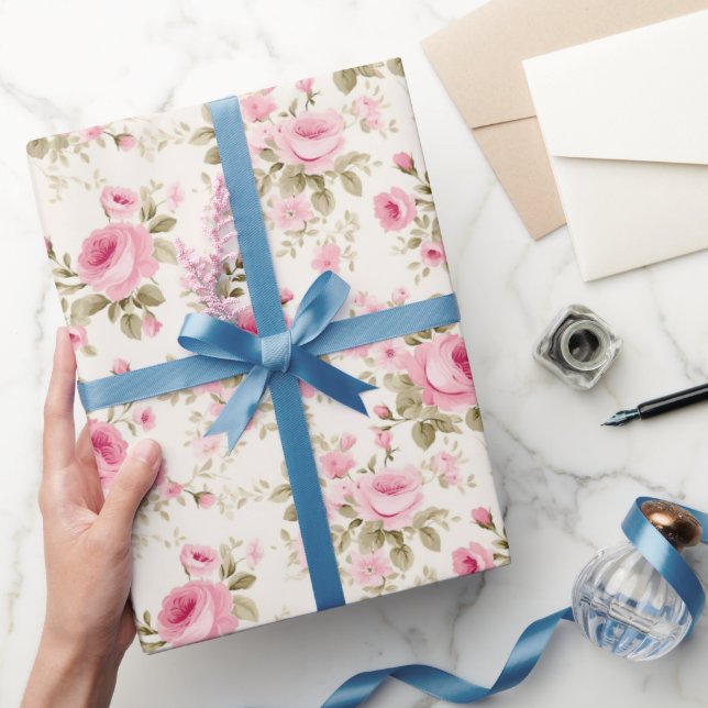 Pink Petals Glow Wrapping Paper (Gifting)