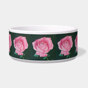 Pink Petals Large Pet Bowl
