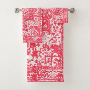 Pink Petals on Kilim Dreams Bath Towel Set