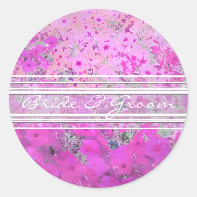 Pink Petunia Elegant  Stickers (Front)