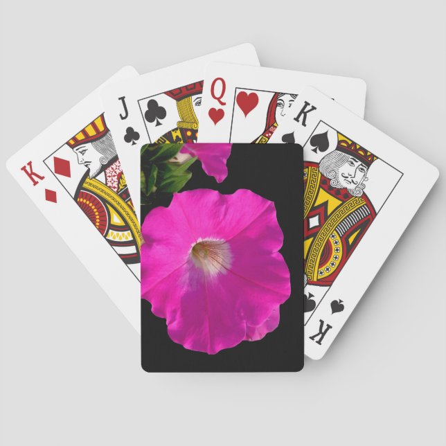 pink petunia flower playing cards (Back)