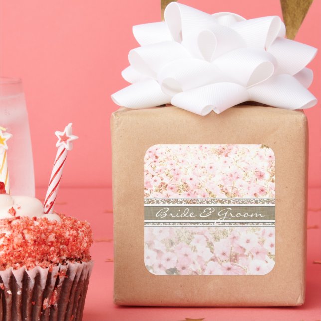 Pink Petunia On Elegant White Gradient Stickers (Party)