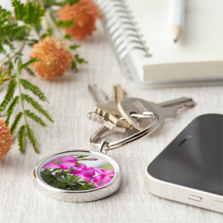 Pink Petunia Passion Key Ring