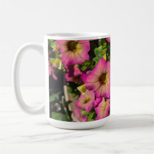 Pink petunias coffee mug