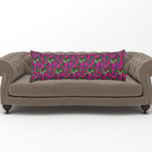 Pink Petunias Floral Pattern Body Cushion
