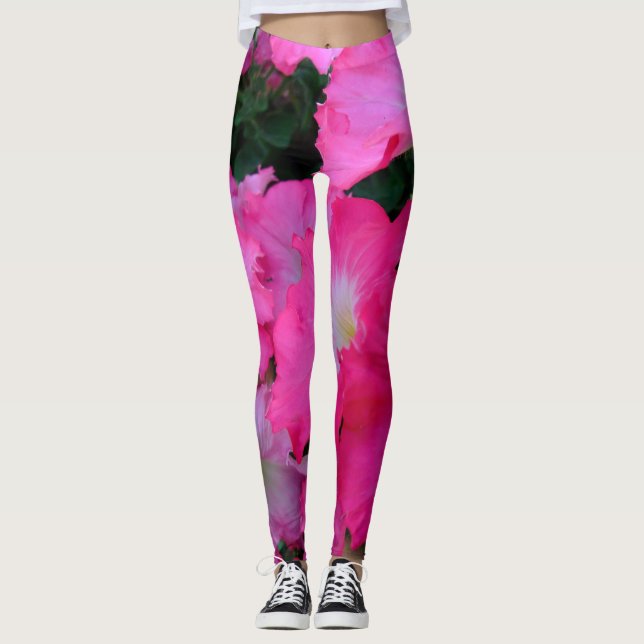 Pink petunias leggings (Front)