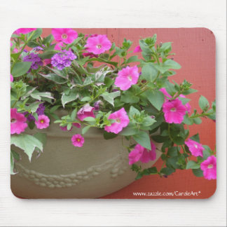 Pink Petunias Planter Mouse Pad