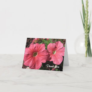 Pink Petunias Thank You Card