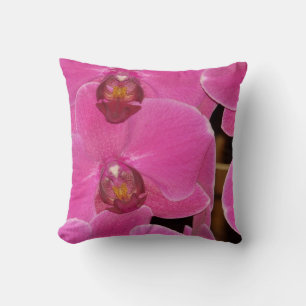 Pink Phalaenopsis Orchid Fuschia Pink Vibrant Cushion