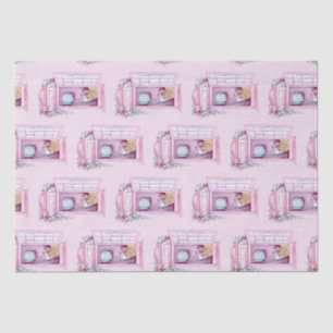 Pink Phone Booth Tissue Paper
