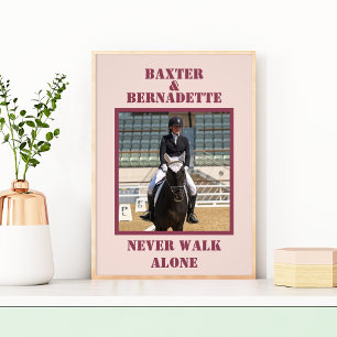 Pink Photo Name Horse Owner Lover Poster