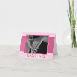 Pink Photo Thank You Card