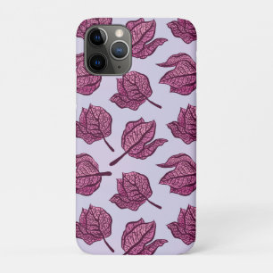 Pink Physalis Flower Pattern Pastel Botanical iPhone 11 Pro Case