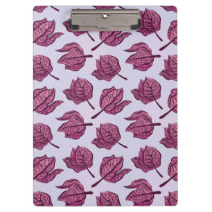 Pink Physalis Flower Pattern Pastel Botanical Clipboard