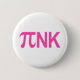 PINK PI NK 6 CM ROUND BADGE
