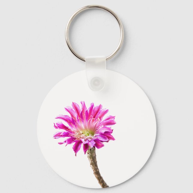 Pink Piazza cactus flower in bloom Key Ring (Front)