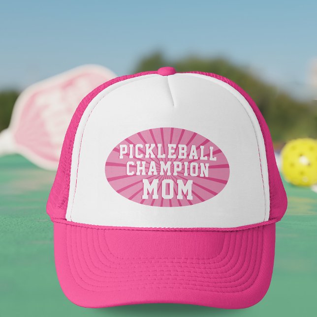 Pink Pickleball Champion Mum Trucker Hat (Pickleball Champion Mom? Here's your hat!)