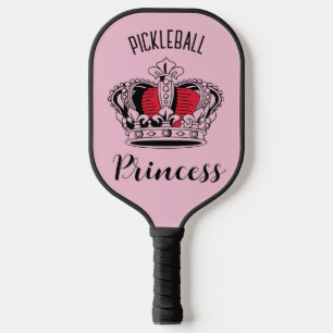 Pink Pickleball Princess Crown Personalised  Pickleball Paddle