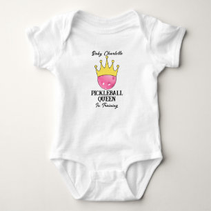 Pink Pickleball Queen in Training Baby Shower Bodysuit