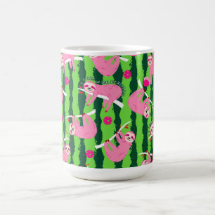 Pink pickleball sloths 🦥 coffee mug