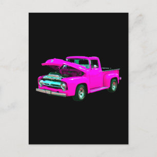 pink pickup postcard