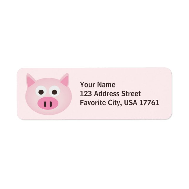 Pink Pig Address Labels (Front)